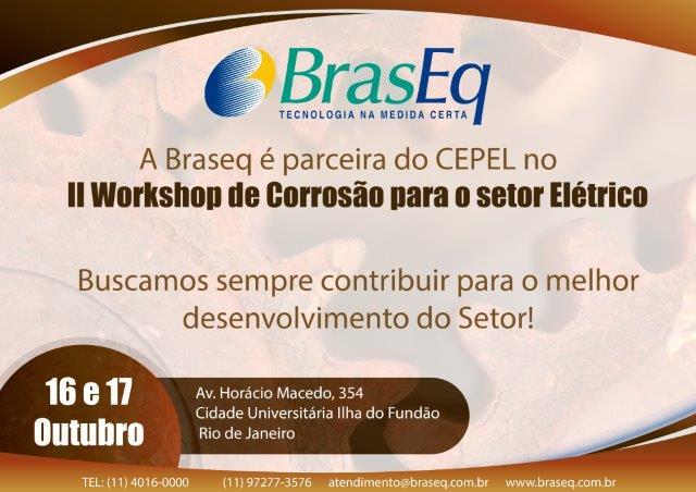 16 e 17/10/2018 > II Workshop de Corrosão para o Setor Elétrico - Rio de Janeiro/RJ